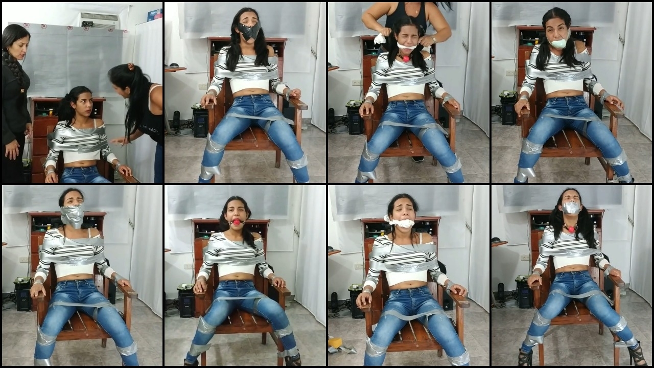 Defiant Teenage Girl Duct-Taped To A Chair And Gagged In 12 Different Ways For 1 Hour Straight!